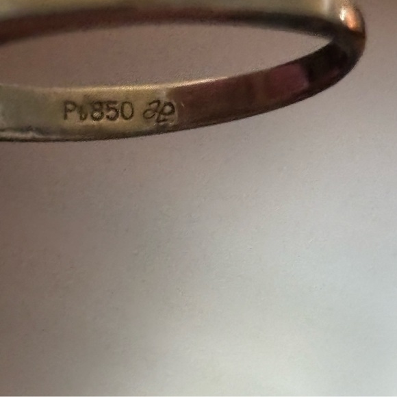 Elegant Opal 18 kt platinum silver ring with natural diamonds - Picture 7 of 11